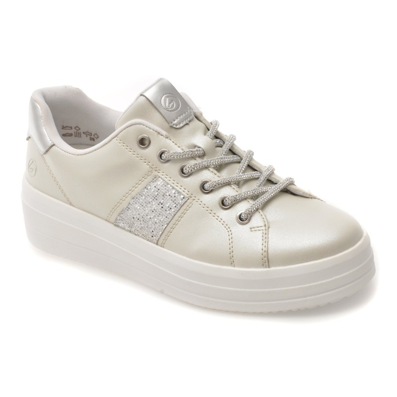 Pantofi sport REMONTE albi, D1C10, din piele ecologica