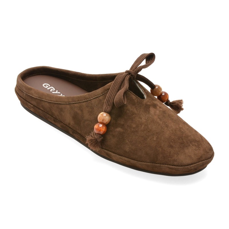 Papuci GRYXX maro, 683806, din piele intoarsa