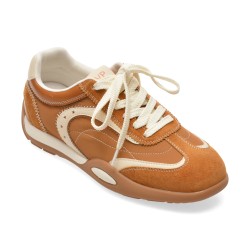 Pantofi sport FLAVIA PASSINI maro, T265105, din material textil si piele naturala