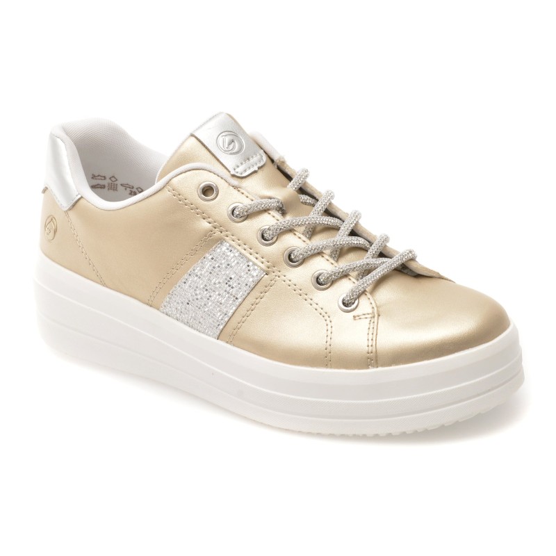 Pantofi sport REMONTE aurii, D1C10, din piele ecologica