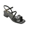 Sandale CLARKS negre, SERINA 35 STRAP, din piele naturala lacuita