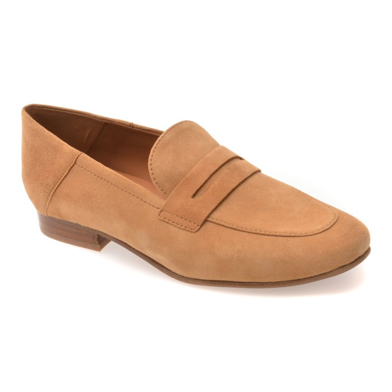 Mocasini GEOX maro, D552EA, din piele intoarsa