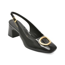 Pantofi eleganti CLARKS negri, FERNIE SLING, din piele naturala lacuita