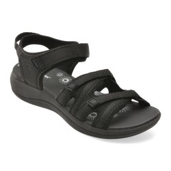 Sandale CLARKS negre, MIRA MADI, din material textil