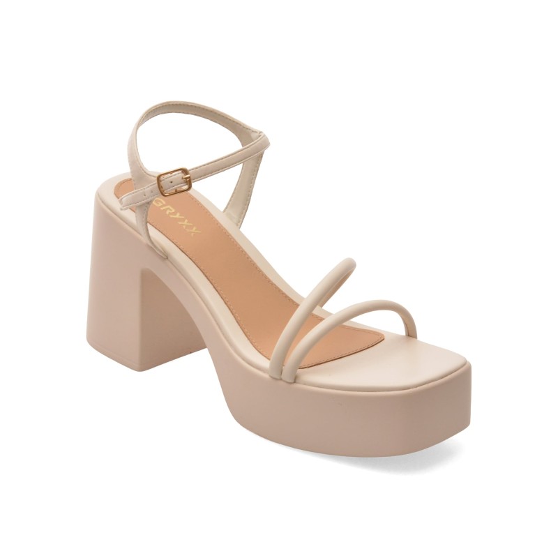 Sandale GRYXX bej, 925, din piele ecologica