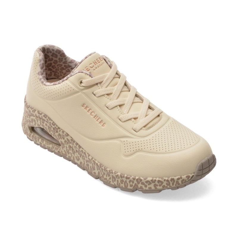 Pantofi sport SKECHERS bej, UNO, din piele ecologica