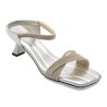 Sandale EPICA argintii, 3569, din material textil