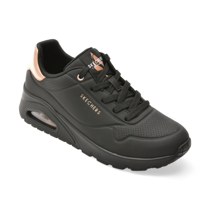 Pantofi sport SKECHERS negri, UNO, din piele ecologica