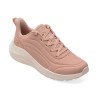 Pantofi sport SKECHERS roz, BOBS SQUAD WAVES, din piele ecologica