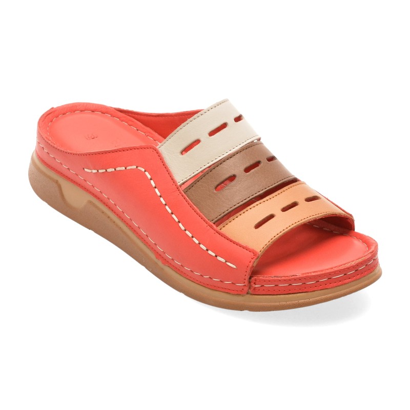 Papuci FLAVIA PASSINI rosii, M20, din piele naturala