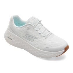 Pantofi sport SKECHERS albi, GO WALK MAX CUSHIONING FLEX, din material textil