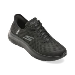 Pantofi sport SKECHERS negri, GO WALK FLEX, din material textil