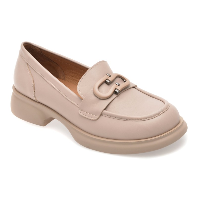 Mocasini GOLD DEER gri, 12142, din piele naturala