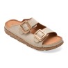 Papuci IMAGE bej, M200, din piele naturala