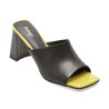 Papuci IMAGE negri, 3F2983, din piele naturala