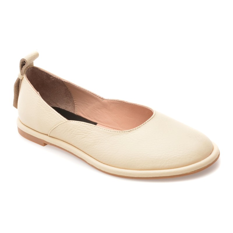 Balerini GOLD DEER bej, 3891024, din piele naturala
