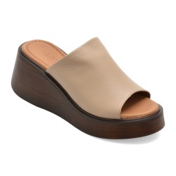 Papuci GRYXX bej, 1141700, din piele naturala