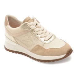 Pantofi sport GEOX bej, D6500A, din piele naturala