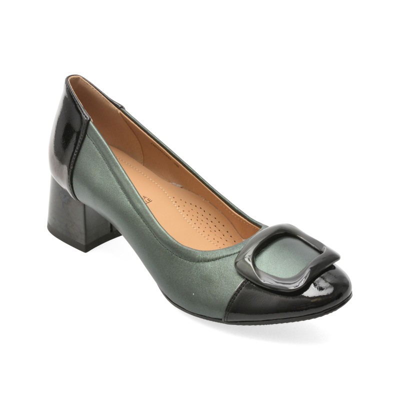 Pantofi eleganti KARISMA verzi, JI60008, din piele naturala