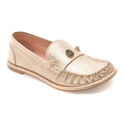 Mocasini GOLD DEER aurii, 3892510, din piele naturala