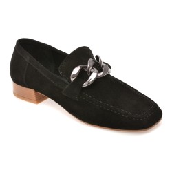 Mocasini GOLD DEER negri, 4534023, din piele intoarsa