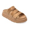Papuci UGG maro, GOLDENGLOW SLIDE, din piele ecologica