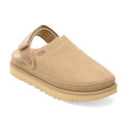 Papuci UGG gri, GOLDEN STAR CLOG, din piele intoarsa