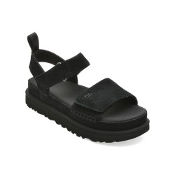 Sandale UGG negre, GOLDEN STAR, din piele intoarsa