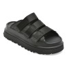 Papuci UGG negri, GOLDENGLOW SLIDE, din piele ecologica