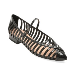 Balerini EPICA negri, 1F7075, din piele ecologica lacuita