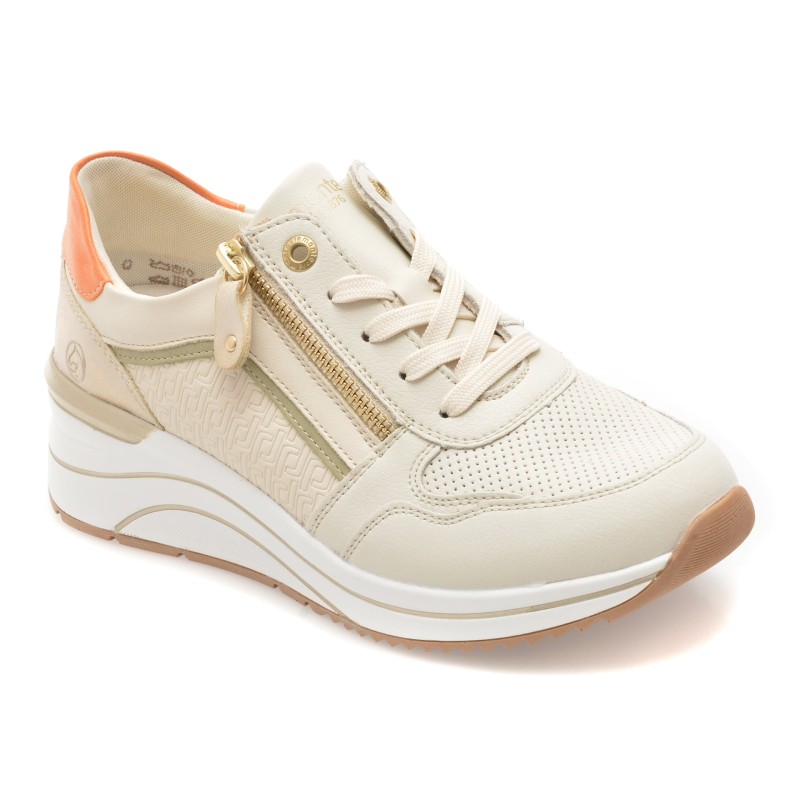 Pantofi sport REMONTE albi, D0T10, din piele ecologica