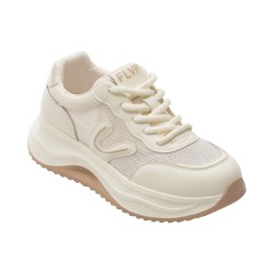 Pantofi sport FLAVIA PASSINI albi, 1188, din material textil si piele naturala