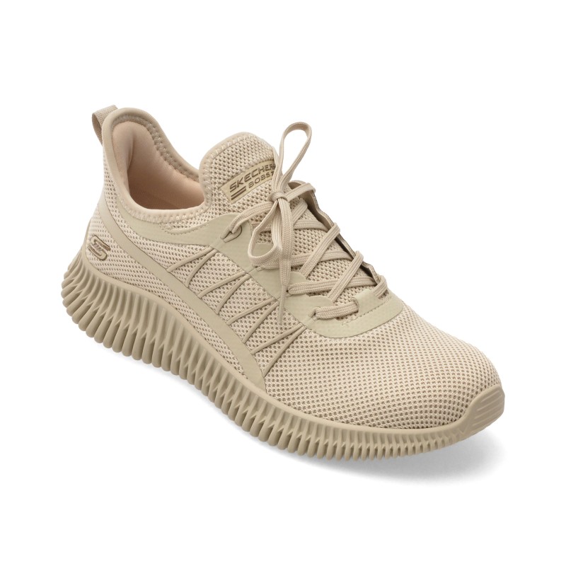 Pantofi sport SKECHERS bej, BOBS GEO, din material textil