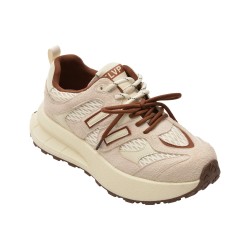 Pantofi sport FLAVIA PASSINI albi, 727, din material textil si piele naturala