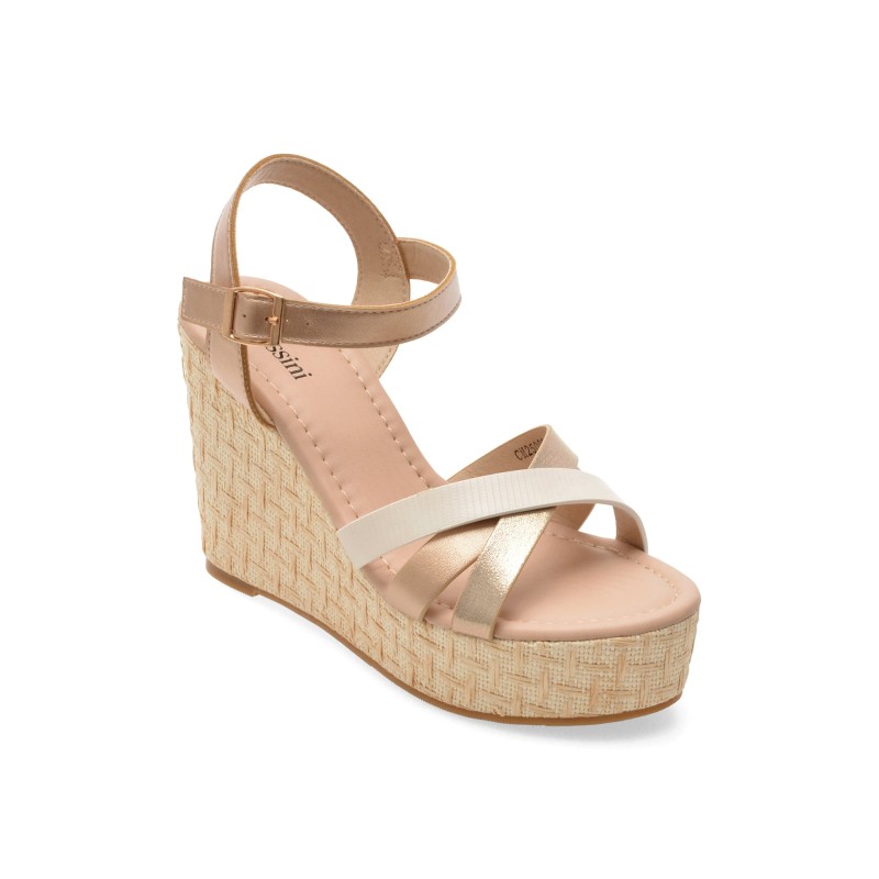 Sandale FLAVIA PASSINI aurii, 986, din piele naturala