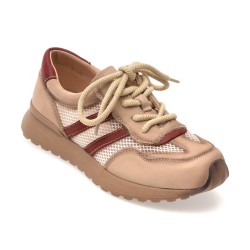 Pantofi sport FLAVIA PASSINI bej, WM05, din material textil si piele naturala