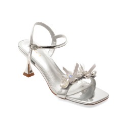 Sandale elegante EPICA argintii, 9178, din piele ecologica