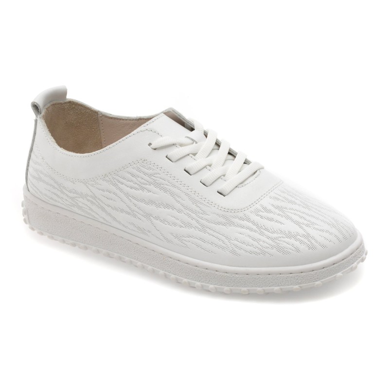 Pantofi sport GRYXX albi, CS672, din piele naturala