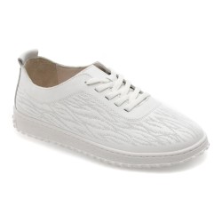 Pantofi sport GRYXX albi, CS672, din piele naturala