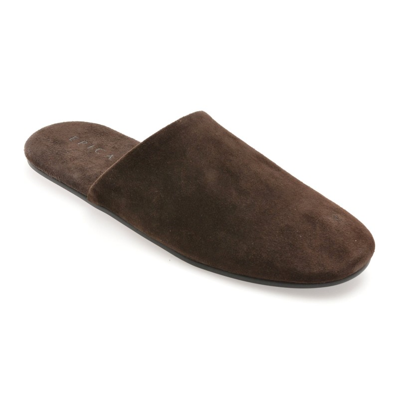 Papuci EPICA maro, 2513, din piele intoarsa
