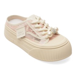 Papuci PASS COLLECTION roz, XA60012, din material textil