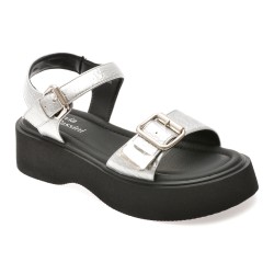 Sandale FLAVIA PASSINI argintii, 51117, din piele ecologica