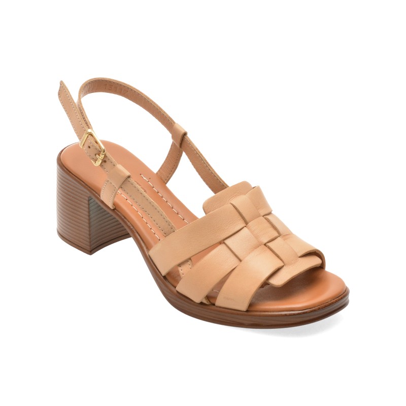 Sandale IMAGE nude, 13117, din piele naturala