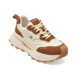 Pantofi sport EPICA albi, 5371, din piele naturala