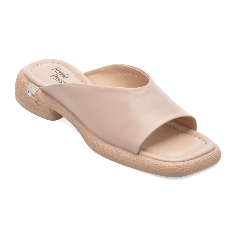 Papuci FLAVIA PASSINI bej, X8961, din piele naturala