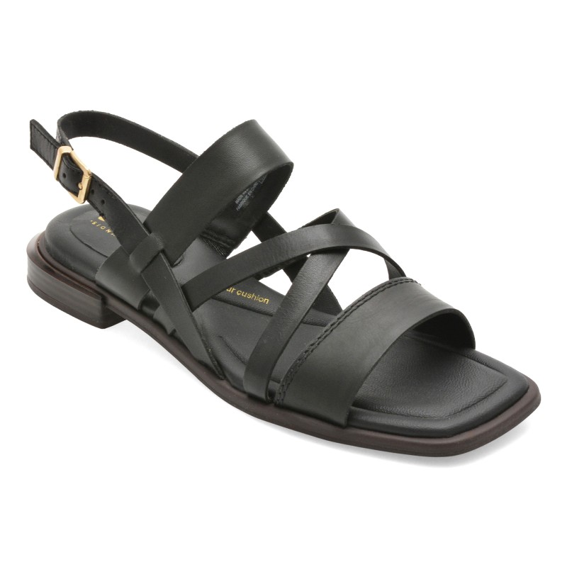 Sandale CLARKS negre, ARIANY STRAP, din piele naturala