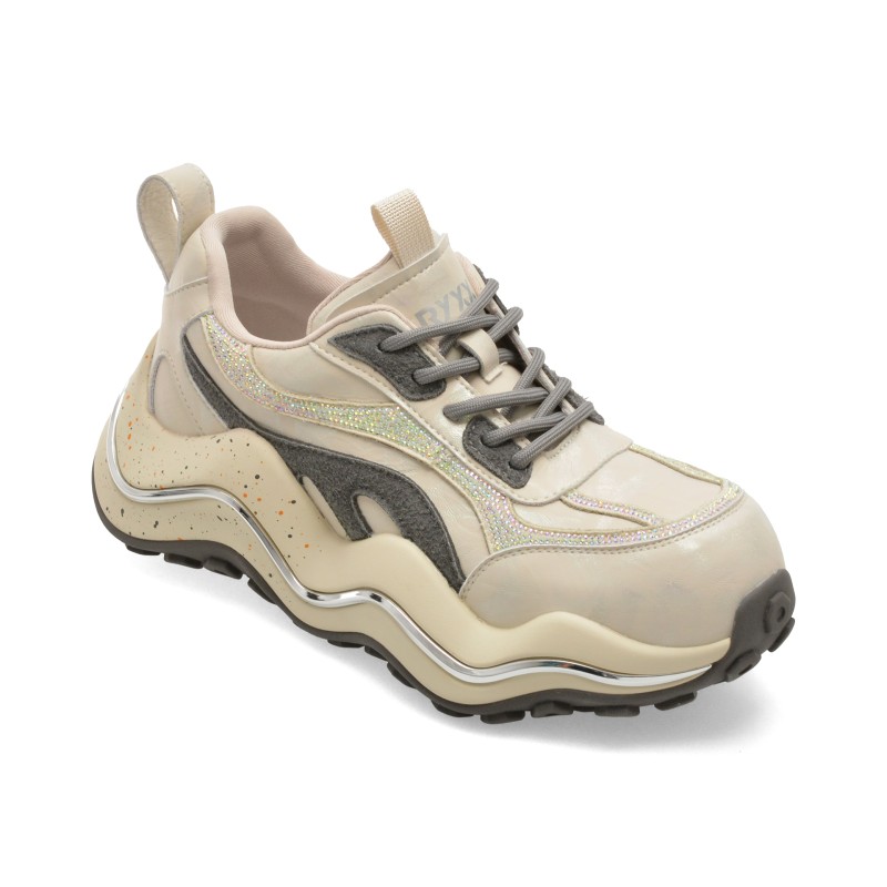 Pantofi sport GRYXX bej, 251029, din piele naturala