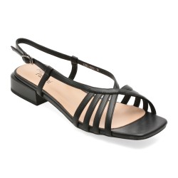 Sandale FLAVIA PASSINI negre, Q2651, din piele naturala