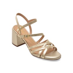 Sandale CLARKS aurii, EZORIA STRAP, din piele naturala