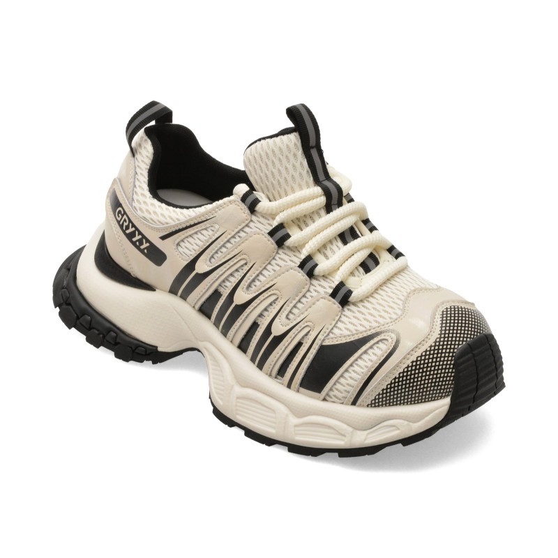 Pantofi sport GRYXX albi, 9023, din piele naturala